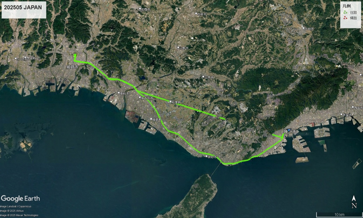 神戸からのルート