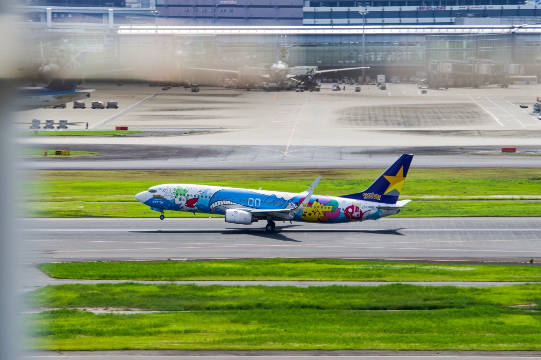 カラフルな飛行機は外国人に人気